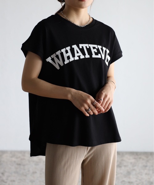 sakishimatokyo(サキシマトーキョー)の「WHATEVEロゴTEE(Tシャツ/カットソー・レディース・ホワイト/ブラック/ブルー・FREE)」の19枚目の写真