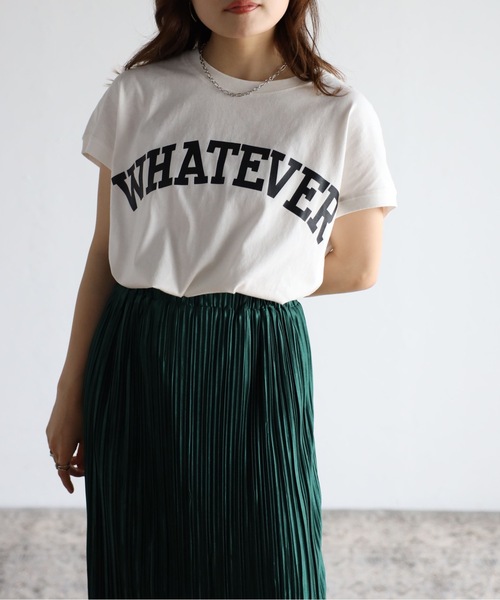 sakishimatokyo(サキシマトーキョー)の「WHATEVEロゴTEE(Tシャツ/カットソー・レディース・ホワイト/ブラック/ブルー・FREE)」の15枚目の写真
