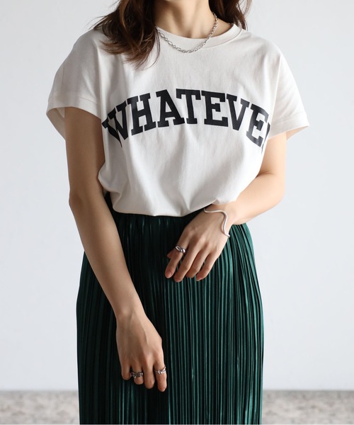 sakishimatokyo(サキシマトーキョー)の「WHATEVEロゴTEE(Tシャツ/カットソー・レディース・ホワイト/ブラック/ブルー・FREE)」の14枚目の写真