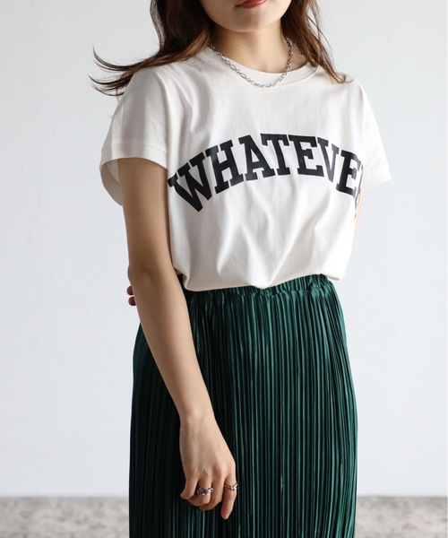 sakishimatokyo(サキシマトーキョー)の「WHATEVEロゴTEE(Tシャツ/カットソー・レディース・ホワイト/ブラック/ブルー・FREE)」の21枚目の写真