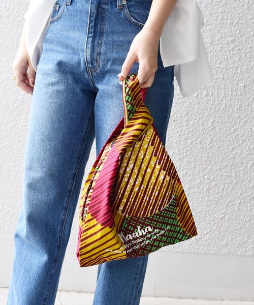 SHIPS（シップス）の「アフリカンバティックミニショッパー（エコバッグ/サブバッグ・レディース・イエロー/ブルー・ONE SIZE）」の2枚目の写真