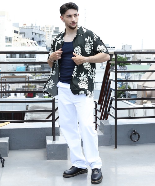 HOUSTON ワイドアロハシャツ PINEAPPLE（シャツ/ブラウス）｜HOUSTON