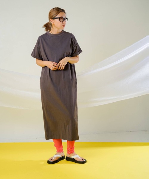 bohmal(ボマール)の「配色メローシアーレギンスパンツ(レギンス/スパッツ・レディース・ブラック/パープル/ライム/アイボリー/ピンク・FREE)」の20枚目の写真