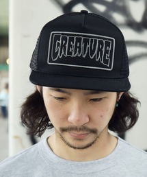 CREATURE / クリーチャー Reverse Patch Mesh Trucker High Profile Hat メッシュ キャップ