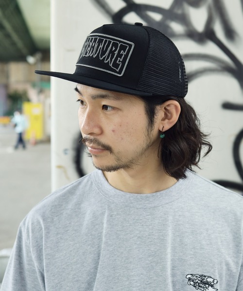 SANTA CRUZ（サンタクルーズ）の「CREATURE / クリーチャー Reverse Patch Mesh Trucker High Profile Hat メッシュ キャップ（キャップ・メンズ・ブラック/ダークグレー・FREE）」の4枚目の写真