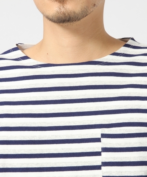 GLOBAL WORK(グローバルワーク)の「ボーダーバスク7分袖/557715(Tシャツ/カットソー・メンズ・グレー/ブルー/ネイビー/ブラック・MEDIUM/SMALL/X-LARGE/LARGE)」の11枚目の写真
