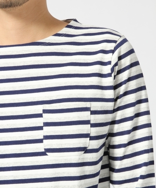 GLOBAL WORK(グローバルワーク)の「ボーダーバスク7分袖/557715(Tシャツ/カットソー・メンズ・グレー/ブルー/ネイビー/ブラック・MEDIUM/SMALL/X-LARGE/LARGE)」の12枚目の写真