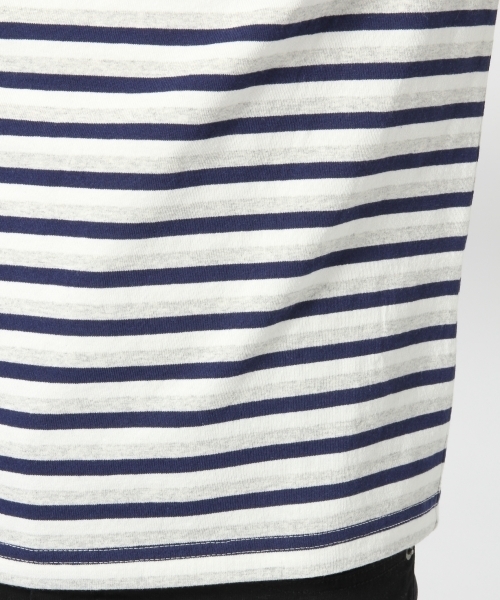 GLOBAL WORK(グローバルワーク)の「ボーダーバスク7分袖/557715(Tシャツ/カットソー・メンズ・グレー/ブルー/ネイビー/ブラック・MEDIUM/SMALL/X-LARGE/LARGE)」の5枚目の写真