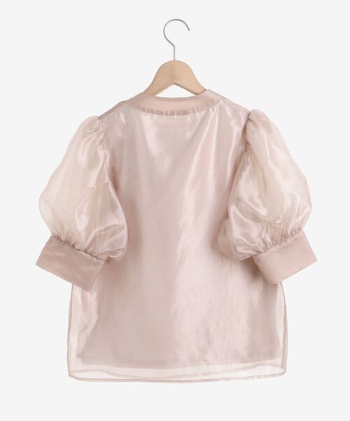 MAJESTIC LEGON(マジェスティックレゴン)の「アシメボウタイブラウス(シャツ/ブラウス・レディース・ブラック/オフホワイト/ピンクベージュ/グレイッシュベージュ・MEDIUM)」の7枚目の写真