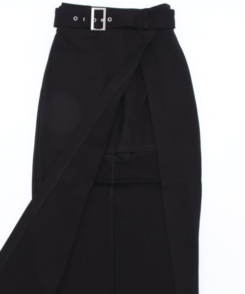 ENVYM（アンビー）の「スリットロングポンチＳＫ（スカート・レディース・ブラック/カーキ・FREE）」の5枚目の写真