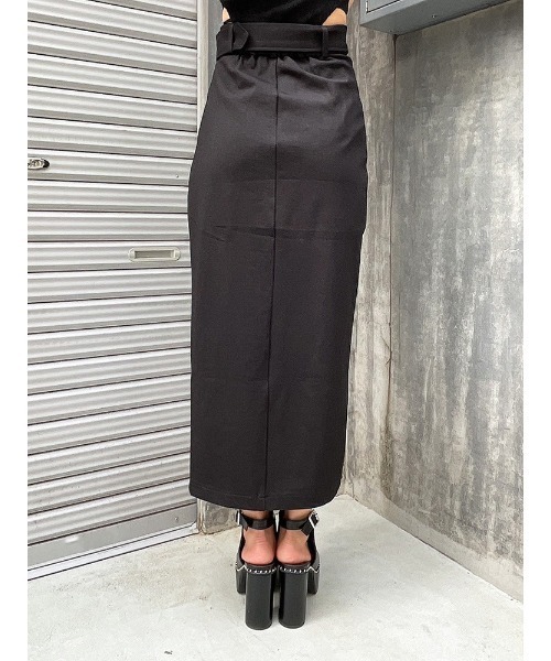 ENVYM（アンビー）の「スリットロングポンチＳＫ（スカート・レディース・ブラック/カーキ・FREE）」の11枚目の写真