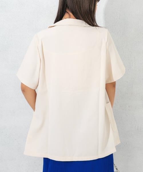 nemne store(ネンネストア)の「半袖テーラードジャケット(テーラードジャケット・レディース・ブラック/ベージュ/アイボリー・フリー)」の14枚目の写真