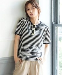 coca（coca） | ボーダーシースルーカットトップ(Tシャツ/カットソー)