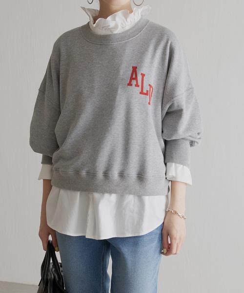 COLLAGE GALLARDAGALANTE（コラージュガリャルダガランテ）の「1枚で主役級/レイヤードでも映える/ハイネックフリルシャツ/手洗い可（シャツ/ブラウス・レディース・ホワイト/イエロー・FREE）」の12枚目の写真