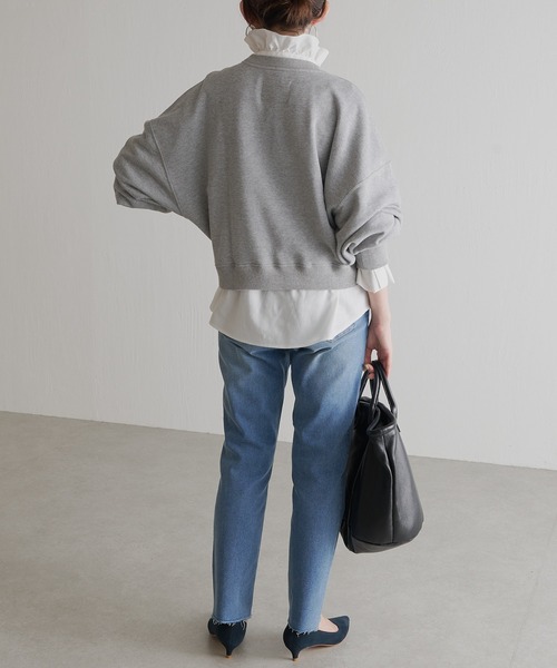 COLLAGE GALLARDAGALANTE（コラージュガリャルダガランテ）の「1枚で主役級/レイヤードでも映える/ハイネックフリルシャツ/手洗い可（シャツ/ブラウス・レディース・ホワイト/イエロー・FREE）」の14枚目の写真