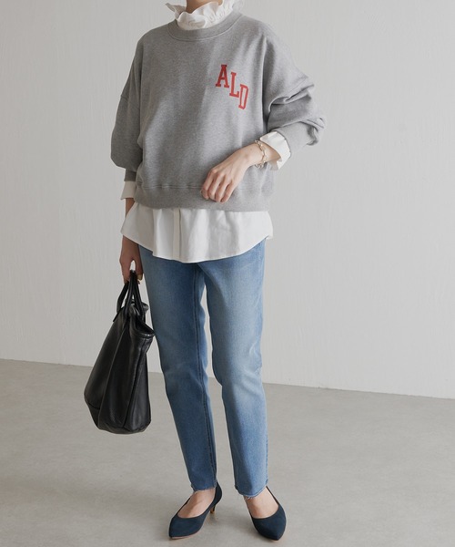 COLLAGE GALLARDAGALANTE（コラージュガリャルダガランテ）の「1枚で主役級/レイヤードでも映える/ハイネックフリルシャツ/手洗い可（シャツ/ブラウス・レディース・ホワイト/イエロー・FREE）」の11枚目の写真