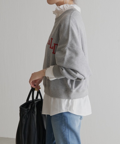 COLLAGE GALLARDAGALANTE（コラージュガリャルダガランテ）の「1枚で主役級/レイヤードでも映える/ハイネックフリルシャツ/手洗い可（シャツ/ブラウス・レディース・ホワイト/イエロー・FREE）」の13枚目の写真