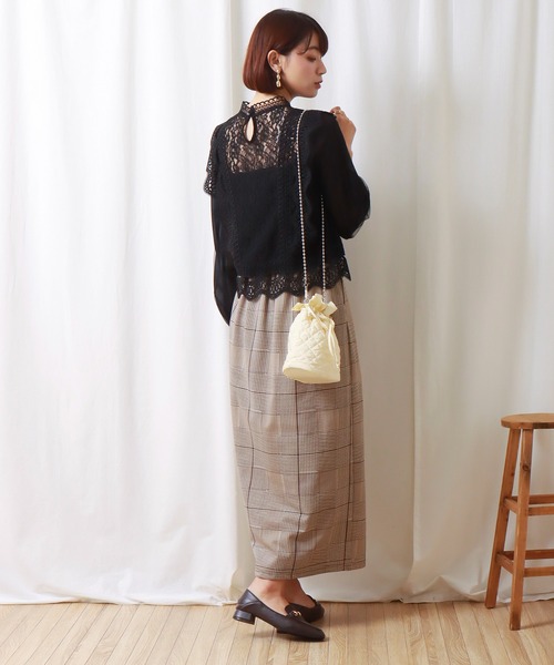 libelle more（リベル モア）の「レースシフォンチュールブラウス（シャツ/ブラウス・レディース・ブラック/グレー/オフホワイト/グリーン/ミント・M/L）」の21枚目の写真