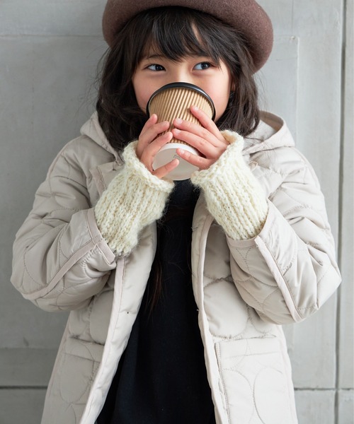 MAKE YOUR DAY（メイクユアデイ）の「ドットキルトコート■80～140cm（ダウンジャケット/コート・キッズ・ピンク/ブラック/アイボリー・80/90/100/110/120/130/140）」の5枚目の写真