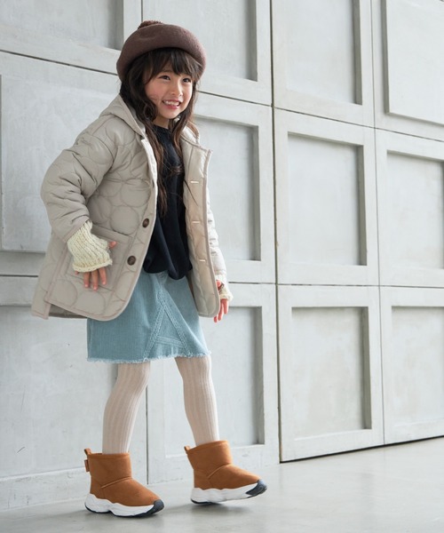 MAKE YOUR DAY（メイクユアデイ）の「ドットキルトコート■80～140cm（ダウンジャケット/コート・キッズ・ピンク/ブラック/アイボリー・80/90/100/110/120/130/140）」の7枚目の写真