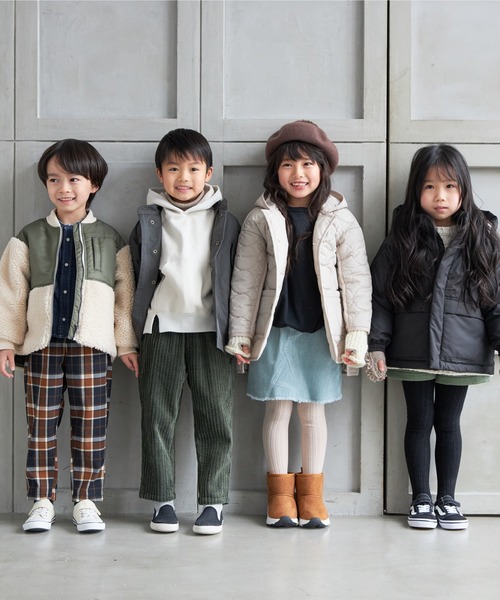 MAKE YOUR DAY（メイクユアデイ）の「ドットキルトコート■80～140cm（ダウンジャケット/コート・キッズ・ピンク/ブラック/アイボリー・80/90/100/110/120/130/140）」の8枚目の写真