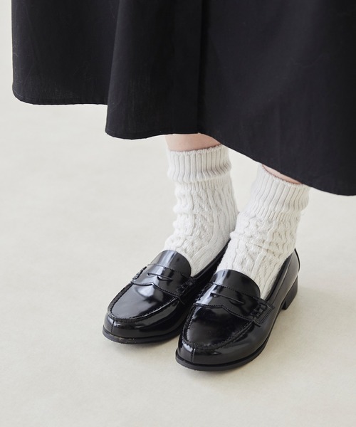 menue（メヌエ）の「晴雨兼用　コインローファー（レインシューズ・レディース・ブラック・18.0cm/19.0cm/20.0cm/21.0cm/21.5cm/22.0cm/22.5cm/23.0cm/23.5cm/24.0cm/24.5cm/25.0cm/25.5cm/26.0cm/27.0cm）」の8枚目の写真