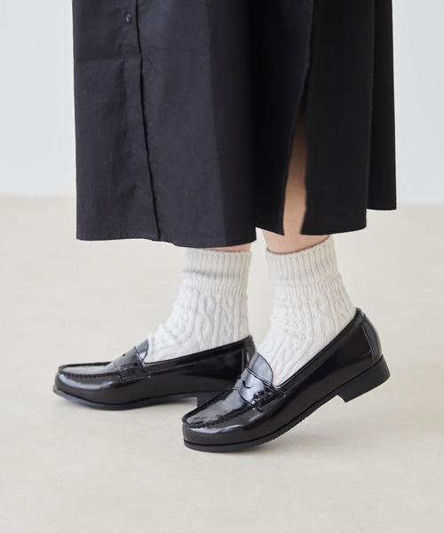 menue（メヌエ）の「晴雨兼用　コインローファー（レインシューズ・レディース・ブラック・18.0cm/19.0cm/20.0cm/21.0cm/21.5cm/22.0cm/22.5cm/23.0cm/23.5cm/24.0cm/24.5cm/25.0cm/25.5cm/26.0cm/27.0cm）」の21枚目の写真