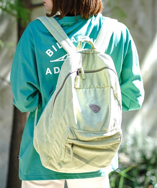 BILLABONG(ビラボン)の「BILLABONG レディース SCHOOLS OUT CORD バッグ 【2022年秋冬モデル】/ビラボンコーデュロイバックパック・リュックサック(バックパック/リュック・レディース・グリーン系その他/ブラウン系その他・FREE)」の1枚目の写真