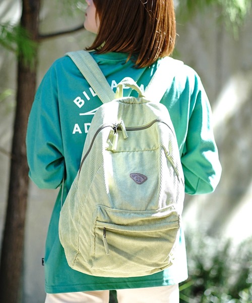 BILLABONG(ビラボン)の「BILLABONG レディース SCHOOLS OUT CORD バッグ 【2022年秋冬モデル】/ビラボンコーデュロイバックパック・リュックサック(バックパック/リュック・レディース・グリーン系その他/ブラウン系その他・FREE)」の6枚目の写真
