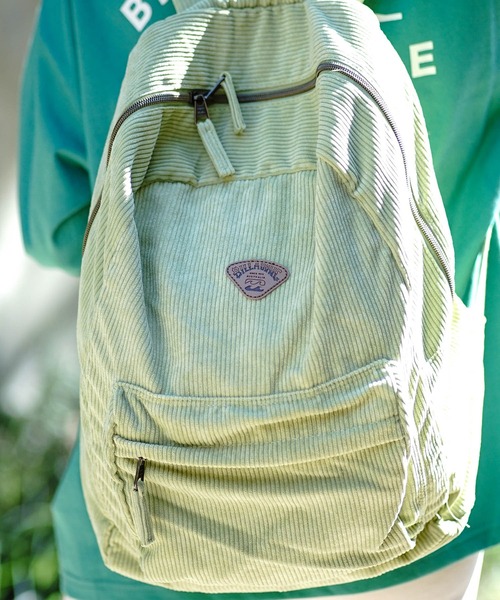 BILLABONG(ビラボン)の「BILLABONG レディース SCHOOLS OUT CORD バッグ 【2022年秋冬モデル】/ビラボンコーデュロイバックパック・リュックサック(バックパック/リュック・レディース・グリーン系その他/ブラウン系その他・FREE)」の3枚目の写真