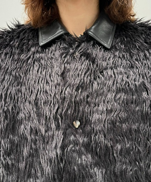 CIAOPANIC(チャオパニック)の「curly fleece biggest vest(ベスト・メンズ・ベージュ/ブラック・MEDIUM)」の7枚目の写真
