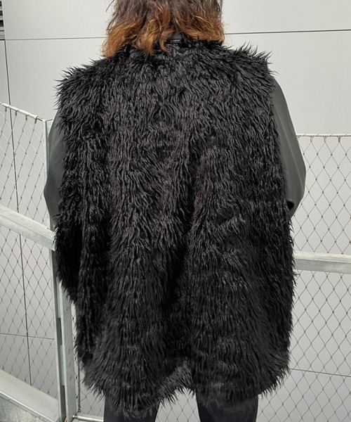 CIAOPANIC(チャオパニック)の「curly fleece biggest vest(ベスト・メンズ・ベージュ/ブラック・MEDIUM)」の10枚目の写真