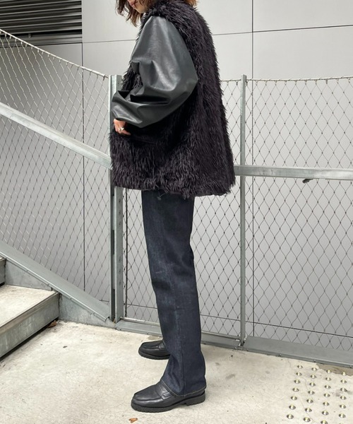 CIAOPANIC(チャオパニック)の「curly fleece biggest vest(ベスト・メンズ・ベージュ/ブラック・MEDIUM)」の18枚目の写真
