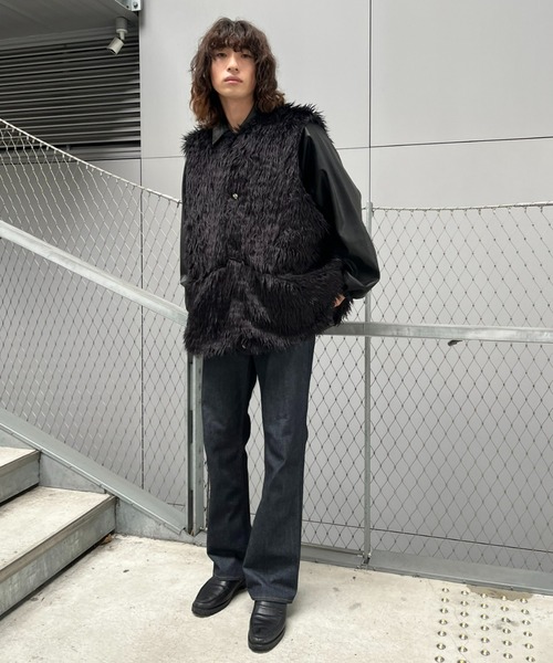 CIAOPANIC(チャオパニック)の「curly fleece biggest vest(ベスト・メンズ・ベージュ/ブラック・MEDIUM)」の20枚目の写真