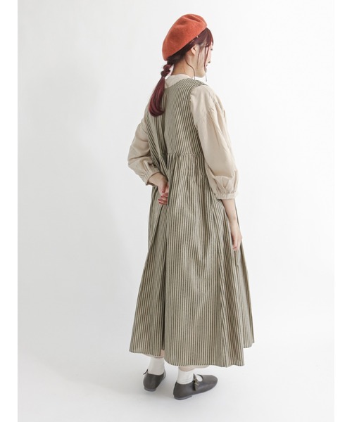 Samansa Mos2（サマンサ モスモス）の「前後着ノースリワンピース（ワンピース・レディース・グリーン/ブルー/ベージュ/ブラック・ﾌﾘ-）」の6枚目の写真