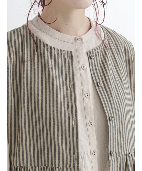 Samansa Mos2（サマンサ モスモス）の「前後着ノースリワンピース（ワンピース・レディース・グリーン/ブルー/ベージュ/ブラック・ﾌﾘ-）」の5枚目の写真