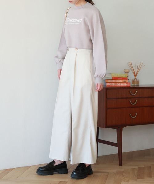 archives(アルシーヴ)の「サイドタブタックワイドパンツ(その他パンツ・レディース・アイボリー/モカ/ダークブルー・MEDIUM)」の10枚目の写真