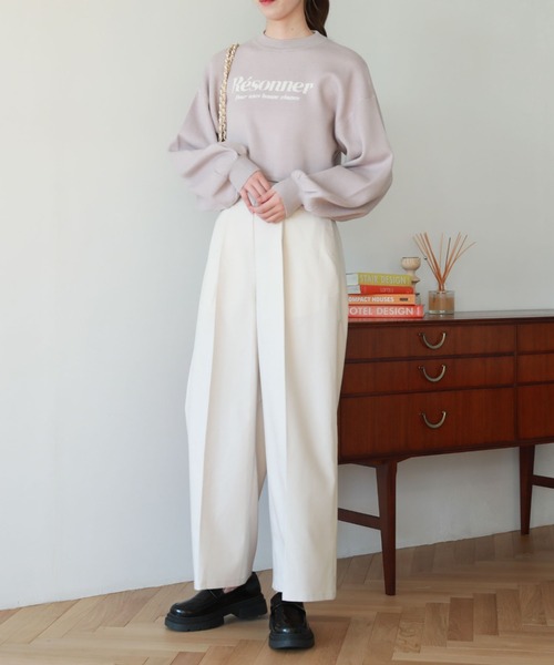 archives(アルシーヴ)の「サイドタブタックワイドパンツ(その他パンツ・レディース・アイボリー/モカ/ダークブルー・MEDIUM)」の9枚目の写真