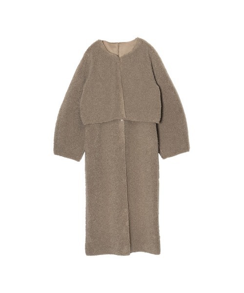 Re:EDIT（リエディ）の「[低身長サイズ有]リバーシブルボアムートンロングベスト（ムートンコート・レディース・アイボリー/モカ・MEDIUM/LARGE/SHORT）」の19枚目の写真