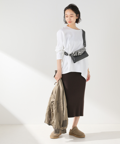 FRAMeWORK(フレームワーク)の「レーヨンナイロンポンチプルオーバー(Tシャツ/カットソー・レディース・ホワイト/ブラック/ブラウン・FREE)」の19枚目の写真
