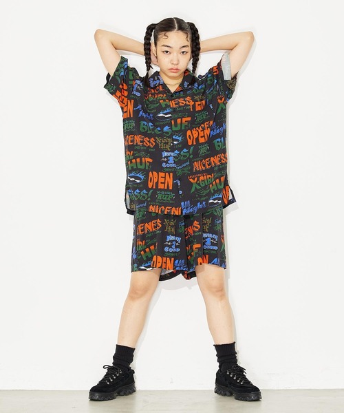 X-girl(エックスガール)の「X-girl × HUF SOUND RESORT SHORT(その他パンツ・レディース・ブラック・S/M)」の5枚目の写真