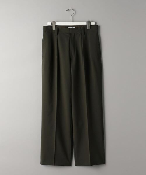 Thingless（シングレス）の「＜Thingless＞ T/W GABA 2PLEATS PANTS/パンツ（その他パンツ・メンズ・ブラック/ダークグリーン・S/M/L）」の2枚目の写真