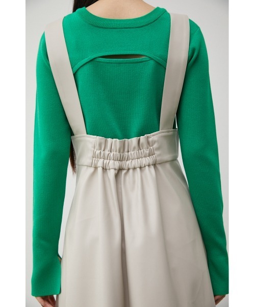 AZUL by moussy（アズールバイマウジー）の「FAUX LEATHER Z-UP JUMPER SKIRT/フェイクレザーZ-UPジャンパースカート（ワンピース・レディース・ブラック/マジェンタ/ライトベージュ・SMALL/MEDIUM）」の19枚目の写真