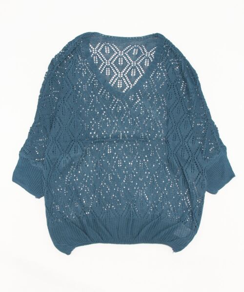 STYLEBLOCK（スタイルブロック）の「ダイヤ柄Vネックニット（ニット/セーター・レディース・パープル/ネイビー/グレー/ベージュ・FREE）」の7枚目の写真