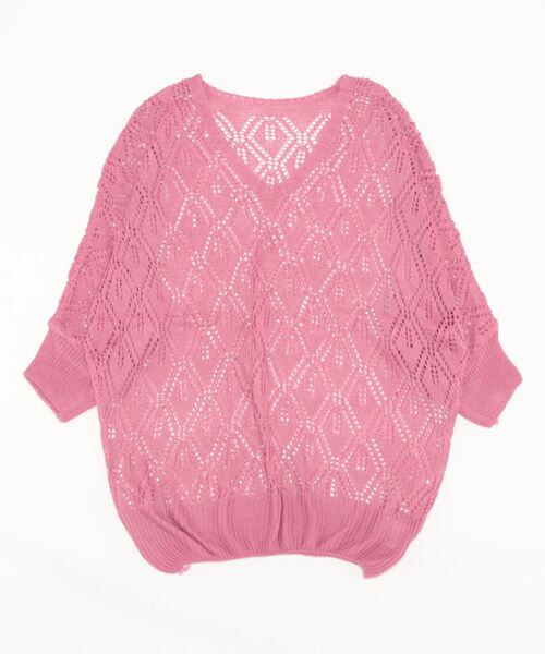 STYLEBLOCK（スタイルブロック）の「ダイヤ柄Vネックニット（ニット/セーター・レディース・パープル/ネイビー/グレー/ベージュ・FREE）」の8枚目の写真