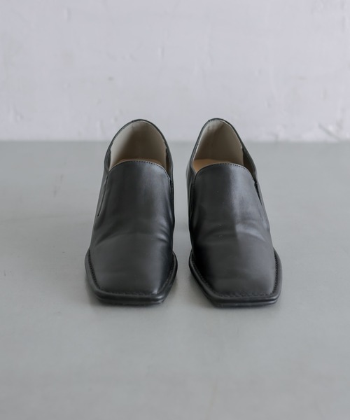 mystic(ミスティック)の「スクエアローファー(ローファー・レディース・ブラック/オフホワイト・38/36/37)」の4枚目の写真