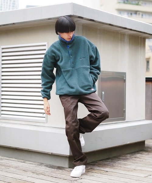 BEN DAVIS(ベンデイビス)の「【BEN DAVIS/ベンデイビス】レトロ フリース 胸ワンポイントブランドロゴ刺繍 スタンド スナップボタン ボアジャケット(ブルゾン・メンズ・ダークグリーン/グレー/イエロー・MEDIUM/X-LARGE/LARGE)」の11枚目の写真