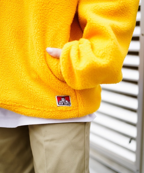 Ben Davis ネイビー　ジップアップジャケット　黄色刺繍　　XL ベンデイビス Tシャツ ポケット付き BEN DAVIS オーバーサイズ