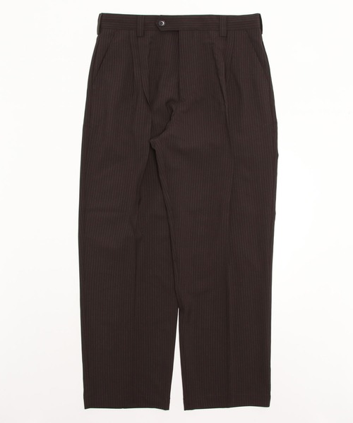 fridge(フリッジ)の「【mfpen】エムエフペン Classic Trousers Dark Brown Pinstripe(スラックス・レディース・ダークブラウン・LARGE/X-LARGE/SMALL/X-SMALL/MEDIUM)」の1枚目の写真