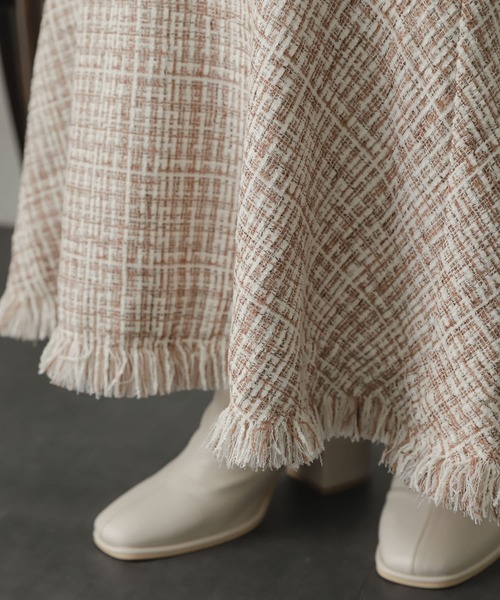 SENSE OF PLACE by URBAN RESEARCH（センスオブプレイスバイアーバンリサーチ）の「ツイードマーメイドスカート（スカート・レディース・ベージュ系その他/ブラック・SMALL/MEDIUM）」の20枚目の写真